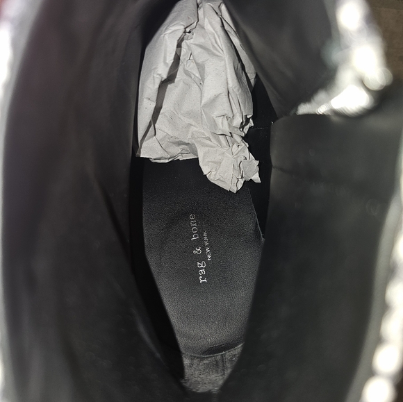 NIB Rag & Bone Beha Boot: Black & White Snake print Size: 10 - Picture 8 of 12